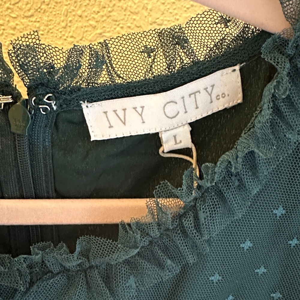 Ivy City Co Forest Green Whimsical Dress - Picture 2 of 12